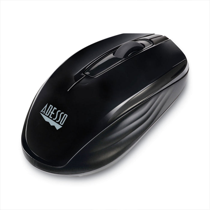 Adesso iMouse S50 Wireless Mini Mouse, 2.4 GHz Frequency/33 ft Wireless Range, Left/Right Hand Use, Black