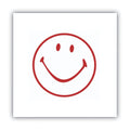 ACCUSTAMP Pre-Inked Round Stamp, Smiley, 0.63" dia, Red