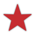 ACCUSTAMP Pre-Inked Round Stamp with Microban, Star, 0.63" dia, Red