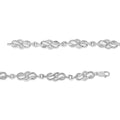 .925 Sterling Silver Prong Set Diamond Accent Infinity Weave Link 7.25" Bracelet (I-J Color, I3 Clarity) by Bids.com