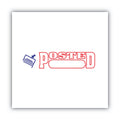 ACCUSTAMP2 Pre-Inked Shutter Stamp, Red/Blue, POSTED, 1.63 x 0.5