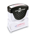 ACCUSTAMP2 Pre-Inked Shutter Stamp, Red/Blue, POSTED, 1.63 x 0.5