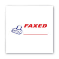 ACCUSTAMP2 Pre-Inked Shutter Stamp, Red/Blue, FAXED, 1.63 x 0.5