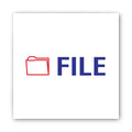 ACCUSTAMP2 Pre-Inked Shutter Stamp, Red/Blue, FILE, 1.63 x 0.5