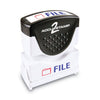 ACCUSTAMP2 Pre-Inked Shutter Stamp, Red/Blue, FILE, 1.63 x 0.5