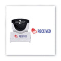 ACCUSTAMP2 Pre-Inked Shutter Stamp, Red/Blue, RECEIVED, 1.63 x 0.5