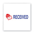 ACCUSTAMP2 Pre-Inked Shutter Stamp, Red/Blue, RECEIVED, 1.63 x 0.5