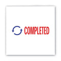 ACCUSTAMP2 Pre-Inked Shutter Stamp, Red/Blue, COMPLETED, 1.63 x 0.5