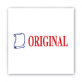 ACCUSTAMP2 Pre-Inked Shutter Stamp, Red/Blue, ORIGINAL, 1.63 x 0.5