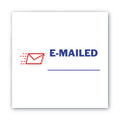 ACCUSTAMP2 Pre-Inked Shutter Stamp, Red/Blue, EMAILED, 1.63 x 0.5