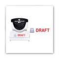 ACCUSTAMP2 Pre-Inked Shutter Stamp, Red/Blue, DRAFT, 1.63 x 0.5