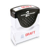 ACCUSTAMP2 Pre-Inked Shutter Stamp, Red/Blue, DRAFT, 1.63 x 0.5