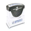 ACCUSTAMP2 Pre-Inked Shutter Stamp, Blue, APPROVED, 1.63 x 0.5