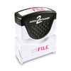 ACCUSTAMP2 Pre-Inked Shutter Stamp, Red, FILE,.63 x 0.5