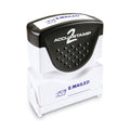 ACCUSTAMP2 Pre-Inked Shutter Stamp, Blue, EMAILED, 1.63 x 0.5