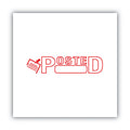 ACCUSTAMP2 Pre-Inked Shutter Stamp, Red, POSTED, 1.63 x 0.5