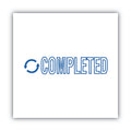ACCUSTAMP2 Pre-Inked Shutter Stamp, Blue, COMPLETED, 1.63 x 0.5