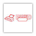 ACCUSTAMP2 Pre-Inked Shutter Stamp, Red, FAXED, 1.63 x 0.5