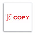 ACCUSTAMP2 Pre-Inked Shutter Stamp, Red, COPY, 1.63 x 0.5