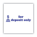 ACCUSTAMP2 Pre-Inked Shutter Stamp, Blue, FOR DEPOSIT ONLY, 1.63 x 0.5