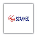 ACCUSTAMP2 Pre-Inked Shutter Stamp, Red/Blue, SCANNED, 1.63 x 0.5
