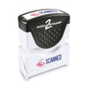 ACCUSTAMP2 Pre-Inked Shutter Stamp, Red/Blue, SCANNED, 1.63 x 0.5