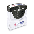 ACCUSTAMP2 Pre-Inked Shutter Stamp, Red/Blue, SCANNED, 1.63 x 0.5