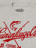 Leinenkugel's Fishing Camp Beer Logo T-Shirt - Ash Gray by Tee Luv