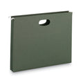 Smead Hanging Pockets with Full-Height Gusset, 1 Section, 1.75" Capacity, Letter Size, Straight Tabs, Standard Green, 25/Box