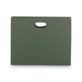 Smead Hanging Pockets with Full-Height Gusset, 1 Section, 1.75" Capacity, Letter Size, Straight Tabs, Standard Green, 25/Box