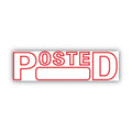 COSCO 2000PLUS Green Line Message Stamp, Posted, 1.5 x 0.56, Red