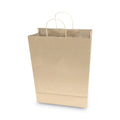 COSCO Premium Shopping Bag, 12" x 6.5" x 17", Brown Kraft, 50/Box