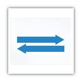 COSCO Stake Sign, Blank White, Includes Directional Arrows,  15 x 19