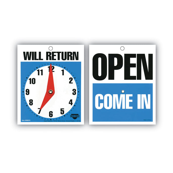 COSCO Will Return Later Sign, 5 x 6, Blue
