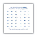 COSCO Letters, Numbers and Symbols, Self Adhesive, Black, 3"h, 64 Characters