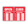 COSCO Business Hours Sign Kit, 15 x 19, Red