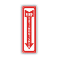 COSCO Glow-In-The-Dark Safety Sign, Fire Extinguisher, 4 x 13, Red