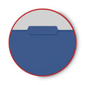 Smead Interior File Folders, 1/3-Cut Tabs: Assorted, Letter Size, 0.75" Expansion, Navy Blue, 100/Box