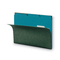 Smead Interior File Folders, 1/3-Cut Tabs: Assorted, Letter Size, 0.75" Expansion, Teal, 100/Box