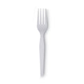 Dixie Plastic Cutlery, Heavyweight Forks, White, 1,000/Carton