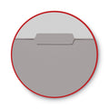 Smead Interior File Folders, 1/3-Cut Tabs: Assorted, Letter Size, 0.75" Expansion, Gray, 100/Box