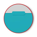 Smead Interior File Folders, 1/3-Cut Tabs: Assorted, Letter Size, 0.75" Expansion, Aqua, 100/Box