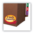 Smead Heavy-Duty Redrope End Tab TUFF Pockets, 7" Expansion, Letter Size, Redrope, 5/Box