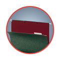 Smead Interior File Folders, 1/3-Cut Tabs: Assorted, Letter Size, 0.75" Expansion, Maroon, 100/Box