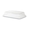 Eco-Products WorldView 100% Recycled Content Lid, 7.5 x 5 x 1.6, Clear, Plastic, 400/Carton