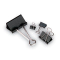 ACCO Binder Clips, Large, Black/Silver, Dozen