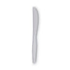 Dixie Plastic Cutlery, Heavy Mediumweight Knives, White, 1,000/Carton