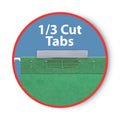 Smead Color Hanging Folders with 1/3 Cut Tabs, Letter Size, 1/3-Cut Tabs, Green, 25/Box