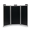 Smead Justick Three-Panel Electro-Surface Table-Top Expo Display, 72" x 36", Black