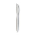 Dixie Plastic Cutlery, Mediumweight Knives, White, 1,000/Carton